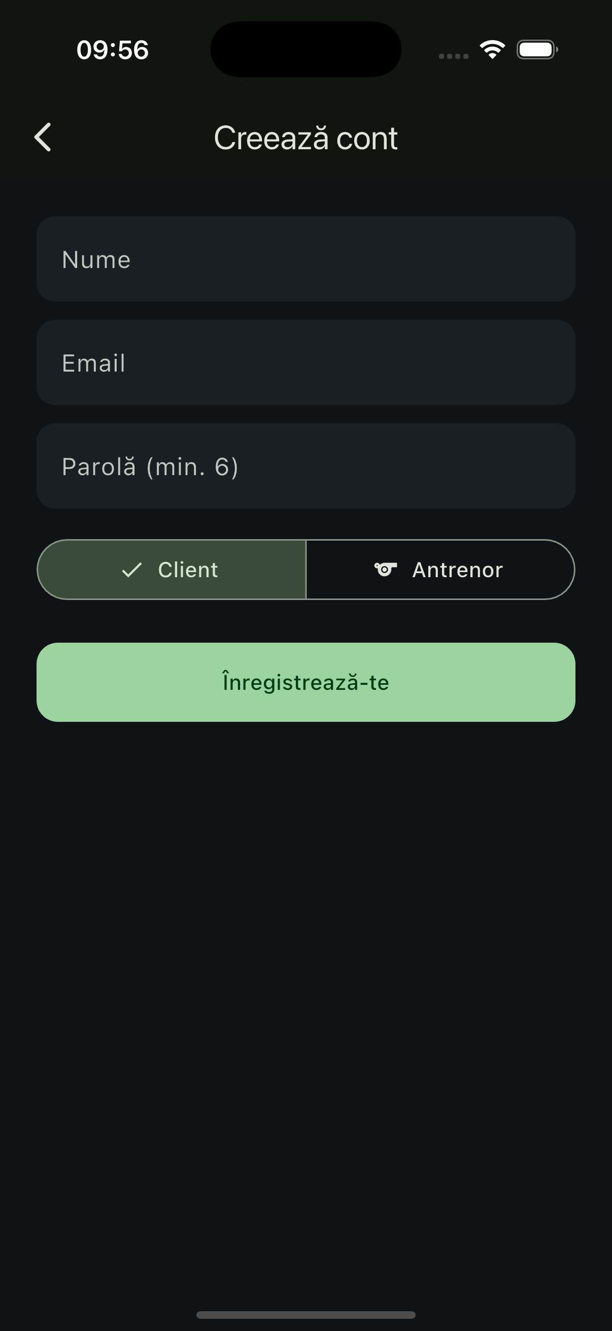 Sign up as a coach in Trainzy